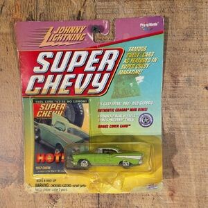Johnny Lightning Super Chevy 1957 Chevy Die-Cast Car - Green